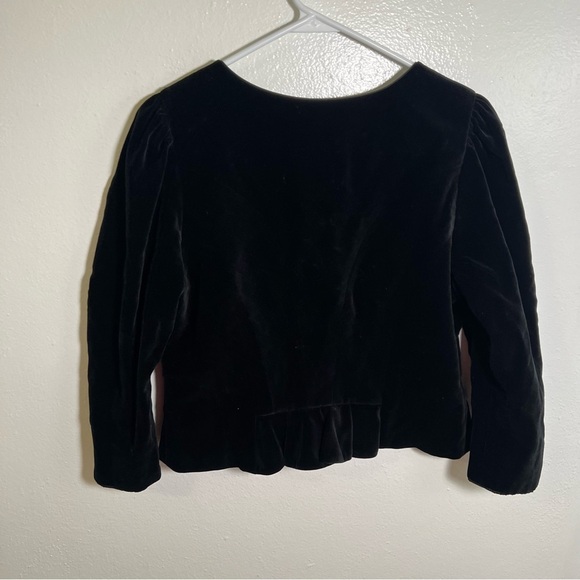 Vintage Tostmann Velvet Top Long Sleeve Pearl Buttons 42 - Picture 7 of 12